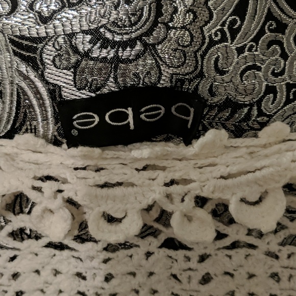 **Sold** Bebe white crochet beach top sz Small - Picture 3 of 5